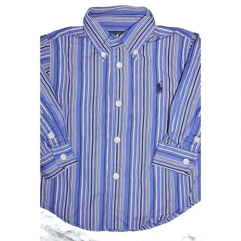 Ralph Lauren Baby Oxford Shirt | 12M | Classic Striped Button-Down